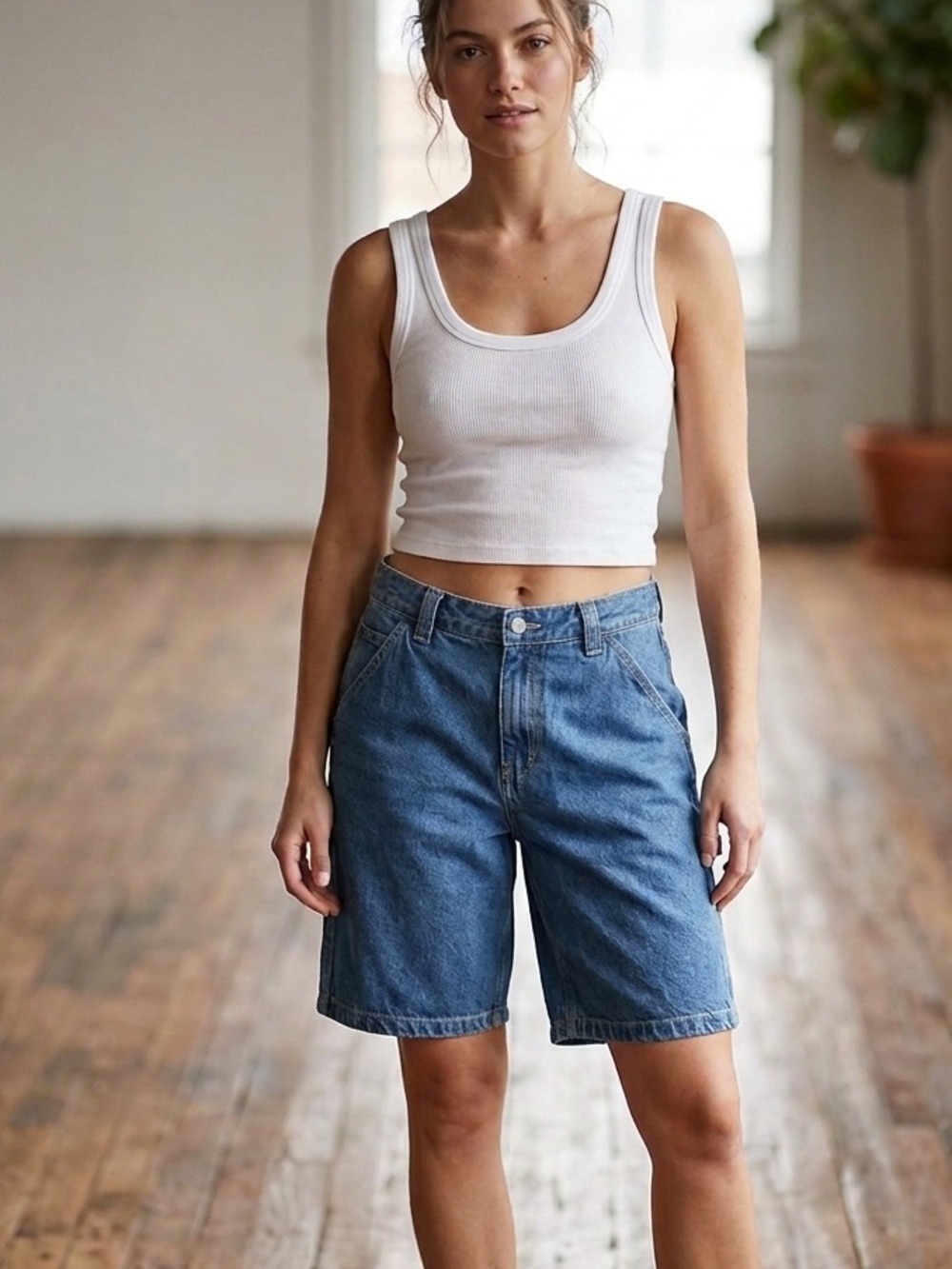 Vtg Redhead Carpenter Jorts Men's unisex Denim baggy Shorts size 34